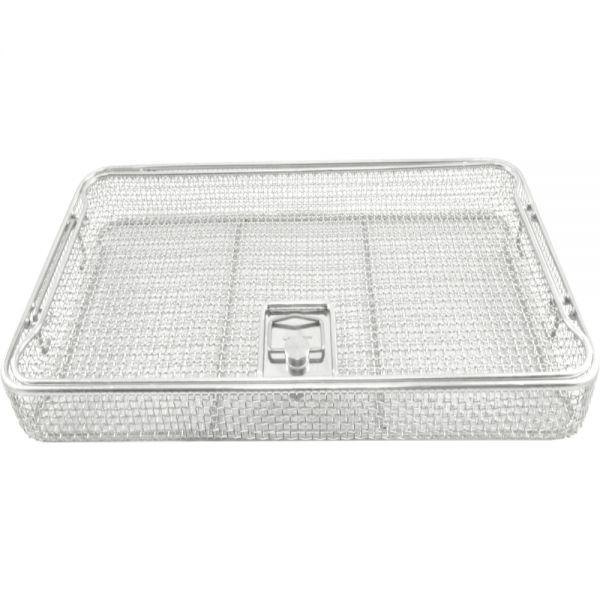 Корзина сетчатая с ручками и крышкой (480х250х50) Корзина сетчатая с ручками и крышкой (480х250х50)